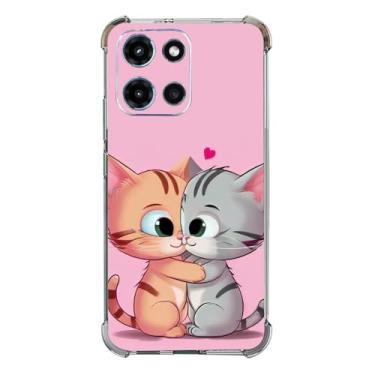 Imagem de Beaucov Capa para Moto G Play 2026, gatos fofos se apaixonando, proteção contra quedas, à prova de choque, capa protetora de corpo inteiro resistente a arranhões para Motorola Moto G Play 2026