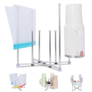 Imagem de Peças necessárias para montagem compatíveis com B0F213Q8G1, adequadas para prateleiras de secagem de sacos plásticos e suportes de cozinha