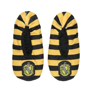 Imagem de Bioworld Chinelos Harry Potter com brasão de casa com sola antiderrapante para mulheres e homens - todas as 4 casas disponíveis, Lufa-Lufa, X-Large