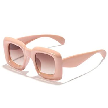 Imagem de TOSGMLOUS Óculos de sol polarizados para crianças de 3 a 12 anos para meninos e meninas, armação macia, design olho de gato, moderno, óculos de proteção UV400, Rosa claro, Medium