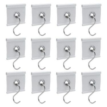 Imagem de Tighall 12 peças de clipes de luz de toldo para trailer, clipes de luz de toldo de campista, ganchos de acampamento ganchos para luzes externas, acessórios de toldos (branco)