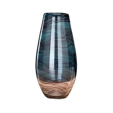 Imagem de Vasos para decoração de casa vaso de vidro colorido criativo leve luxo moderno decoração de casa requintada vaso de mesa vasos de flores decoração de casa (tamanho: ouro) (ouro dourado)