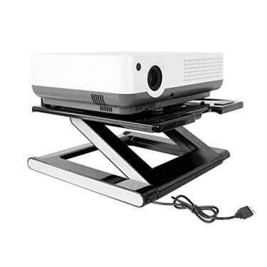 Imagem de uhyOHF Suporte para projetor, suporte para notebook, computador, ajustável, multifuncional, compacto, suporte para projetor, escritório, estúdio (branco