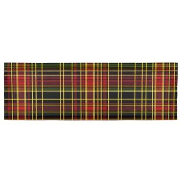 Imagem de CEBUGI Cortina blackout para janela – Cortinas de proteção de privacidade para cozinha/banheiro/sala de estar/lavanderia (137 x 45 cm, 1 painel, xadrez tartan de Natal)