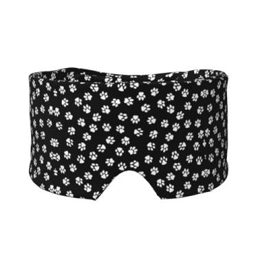 Imagem de Máscara de proteção para olhos e orelhas com estampa de pata, respirável, ajustável, blecaute, confortável