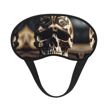 Imagem de Máscara de dormir com estampa de osso de esqueleto com estampa de esqueleto máscara para os olhos máscara leve macia para dormir meditação viagem ioga