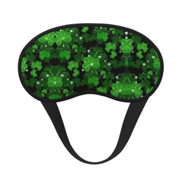 Imagem de Máscara de dormir blackout com estampa de folhas de dia de São Patrício, máscara para os olhos, leve, macia, para dormir, meditação, viagem, ioga