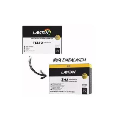 Imagem de 2 Lavitan ZMA antigo testo perfarmance 30cp Cada Total 60cp - Cimed