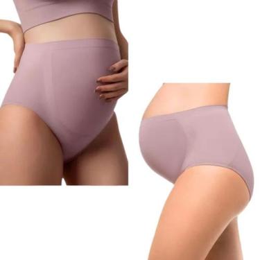 Imagem de Kit 2 Calcinhas Gestante Sem Costura Loba Lupo, Nude, M