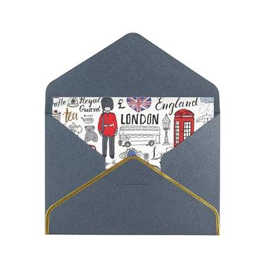 Imagem de SKKNT I Love London Print Cartões comemorativos para todas as ocasiões, convites de festa de aniversário de casamento, 12,7 x 15,2 cm