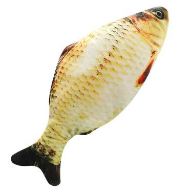Imagem de Boneca de brinquedo de pelúcia simulada Fish Grass Carp USB recarregável