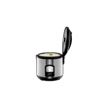 Imagem de Panela de Arroz Elétrica 1 Litro, 400W, 220V, Preta, com Cuba Antiaderente, Função Aquecer, Inclui Copo Medidor e Grade para Vapor