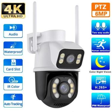 Imagem de Câmera Segurança Ip Externa Wifi A28 App Icsee Prova Dagua IP66 Dome L