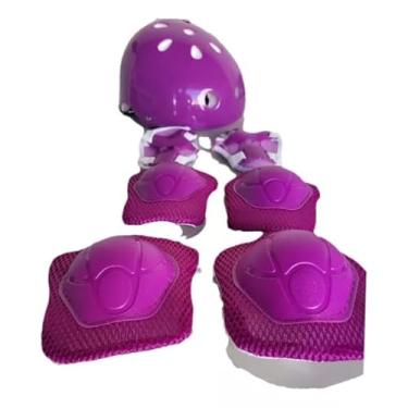 Imagem de Patins Quad Ajustável Infantil com Freio Frontal – Conforto e Segurança(APENAS KIT DE PROTECAO ROXO,DO 37 AO 40)