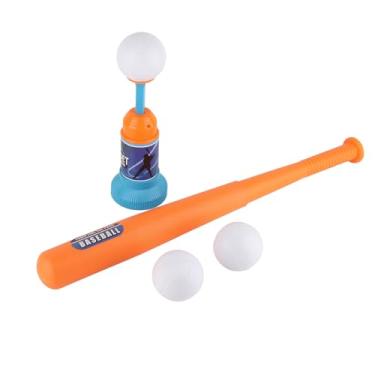 Imagem de Máquina de arremesso de beisebol infantil SIWOTED, 3 bolas, taco de beisebol, tipo imprensa, brinquedo de rebatidas de beisebol para exterior