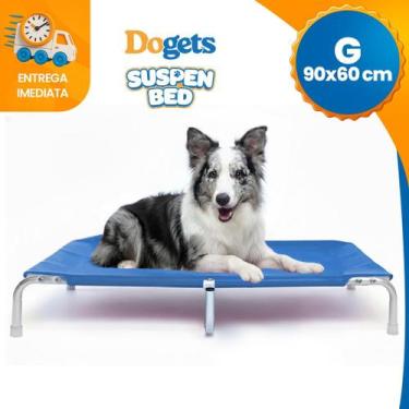 Imagem de Cama para Cachorro Modelo Suspensa Azul Tamanho G Dogets Suspen Bed