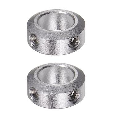 Imagem de 2 peças de colar de eixo de liga de alumínio com furo de 12 mm, 20 mm OD, 8 mm de largura, para eixo de carrinho de mão de roda, conjuntos de caixa de engrenagens, máquinas-ferramentas CNC, indústria