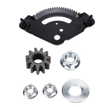 Imagem de aqxreight Kit de Engrenagem do Setor de Direção, Pintura Preta de Aço Revestida Com Pinhão, Números OEM 7171550 7171550A 7171550B, Substituição para Cortadores de Grama Série 13a LTX 1842