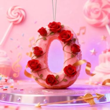 Imagem de Decorações de Dia dos Namorados de cristal A-Z, enfeites de Natal feitos à mão com letra rosa, decoração de carro e casa - decoração de acrílico escolar, ideias de troca de presentes para amigos, sala