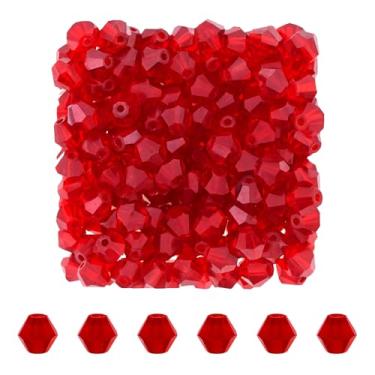 Imagem de Mandala Crafts Contas de cristal bicone rubi de 8 mm – 200 contas de vidro facetadas para fabricação de joias, pulseiras, colares, brincos e contas