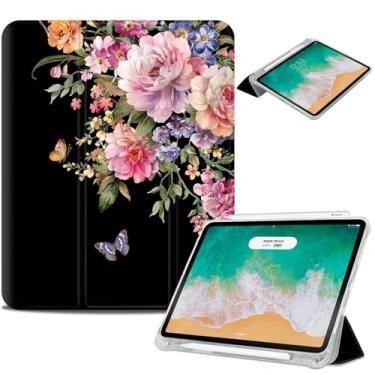 Imagem de Vimorco Capa para iPad 9ª/8ª/7ª geração, 10,2 polegadas, capa para iPad Pro de 10,5 polegadas, suporte para lápis/2 suportes de visualização/suporte de digitação/fina para iPad Pro 10,5, capa para