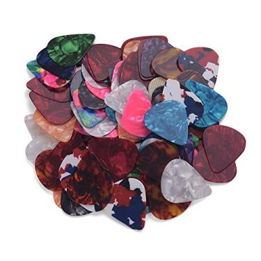 Imagem de 100 unidades por pacote Palhetas de Violão High- Celluloid Resistentes a desgaste para Baixo Elétrico e Acústico Violões