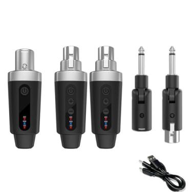 Imagem de Tangxi Receptor Transmissor de Microfone Sem Fio UHF de 2,4 GHz, Sem Fio de Microfone XLR Recarregável para Microfone Dinâmico, Mixer de áudio, PA
