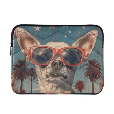 Imagem de Linda bolsa para laptop Chihuahua, fina, leve, à prova d'água, capa para computador de viagem para homens e mulheres de 13 a 14 polegadas