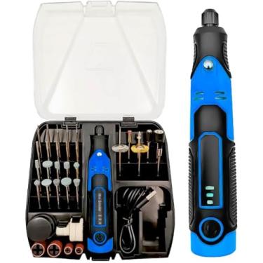 Imagem de Mini Retífica 57 em 1 Sem Fio, Portátil Multifuncional com Kit de Acessórios Completo Inclusos