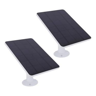 Imagem de LiebeWH 2 Painéis Solares Portáteis 10w Dos Pces para Câmeras de Segurança Com Portas Micro Usb Dc Usb C Ip65 à Prova de água Cabo de 9,8 Pés