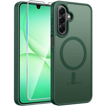 Imagem de FNTCASE Capa para celular Galaxy A17 5G: Capa de celular para Galaxy A16 5G [compatível com Magsafe] Fosco translúcido [protetor de tela] Proteção de nível militar para Samsung A 17 e A 16 capas