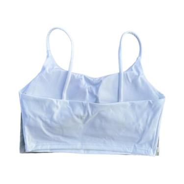 Imagem de Top De Treino Feminino Em Cor Sólida, Sutiã Esportivo Para Academia E 