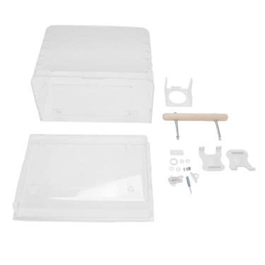 Imagem de Gaiola transportadora de hamster portátil, pequenos animais, estojo de viagem, acrílico transparente, multifuncional, gaiola de saída para animais de estimação com chave de fenda