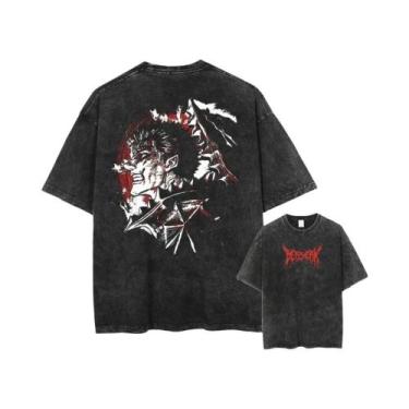 Imagem de Camisetas Unissex Oversized De Alta Qualidade Em Algodão Com Estampa B