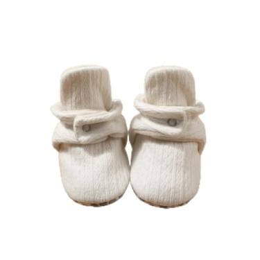 Imagem de Botas de inverno para bebês recém-nascidos, meninas, meninos, quentes, de lã, primeiros andadores, chinelos de inverno, A03/branco, 12-18 Meses