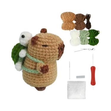 Imagem de Kit De Crochê De Capivara Fofo Para Iniciantes, Presente De Natal, Kit