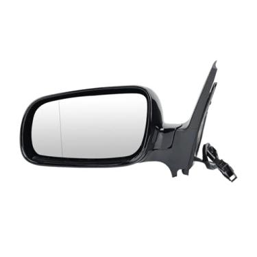 Imagem de Asa espelho retrovisor montagem Compatível com vw golf mk4 1997 1998-2007 preto brilhante aquecido lente branca acessórios do carro lateral(1pc left)