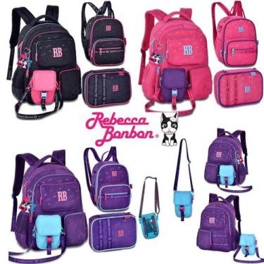 Imagem de Kit Mochila de Costas Com Bolinha Rebecca Bonbon Urban Mix Original La