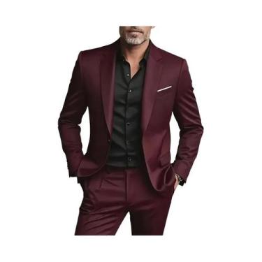 Imagem de Conjunto De Terno Slim Fit Preto Para Homens, Elegante Para Casamentos