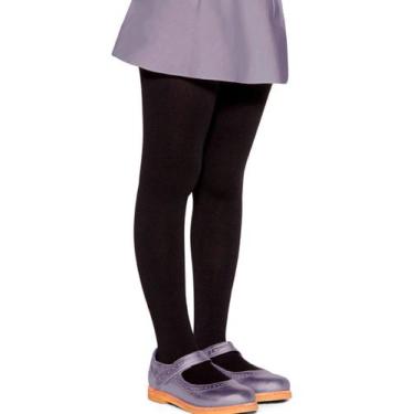 Imagem de Meia calça infantil fio 80 opaca lobinha 2526-01 - LUPO, Preto, G