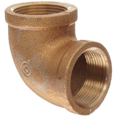 Imagem de Anderson Metals Encaixe de tubulação de latão, cotovelo de 90 graus, fêmea de 3/10.2 cm