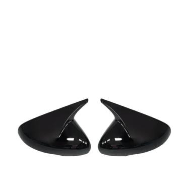 Imagem de Capa Para Espelho Lateral De Carro, Estilo Padrão De Fibra De Carbono/Preto Brilhante, Compatível Com KIA Stinger 2018-2022(Bright black)