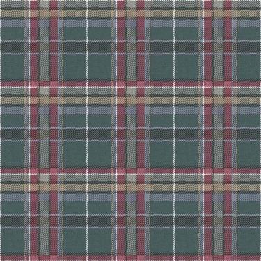 Imagem de Papel De Parede Botany House Xadrez Azul E Roxo 15577