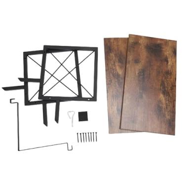 Imagem de aqxreight Rack de Armazenamento de Discos, Organizador de álbuns de Madeira Maciça e Ferro para 80 Discos, Com Design Espaçoso de Fio Cruzado para Exibição de Revistas de Livros