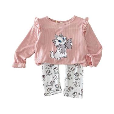 Imagem de Conjunto De Roupas Esportivas Para Meninas De 1 a 6 Anos, 2 Peças, Cam