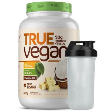 Imagem de Proteina Vegana Chocolate Coco 837g Coqueteleira True Source-Unissex