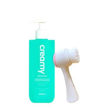 Imagem de Kit Creamy Skincare Limpador Antioleosidade Escovinha Facial (2 produt