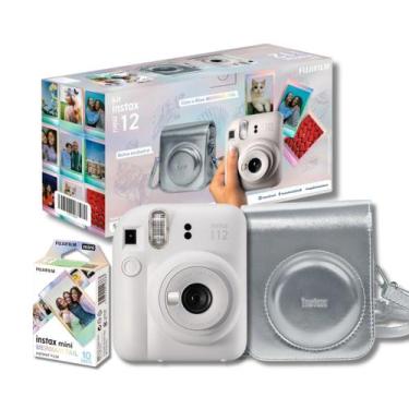 Imagem de Câmera Instax Mini 12 Instantânea Branco com Bolsa e Filme - FujiFilm