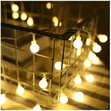 Imagem de Luminária Cordão Fio De Luz 20 Leds Bolas Bolhas 3m Led Decoração - FU