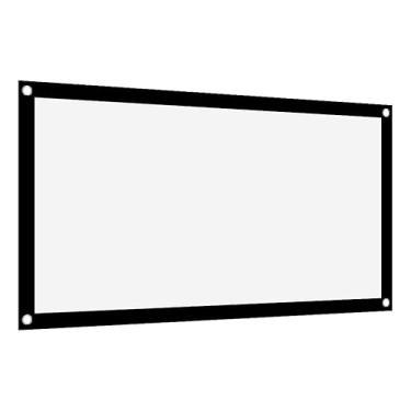 Imagem de Tela de projetor de 100 polegadas, tela de projetor lavável 4k hd 16:9, tela widescreen dobrável e sem rugas